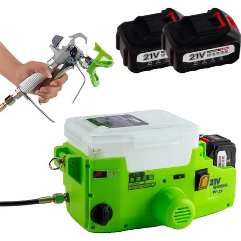 Pulvérisateur de peinture, Électrique, Haute pression, 2 Batterie (1/2)
