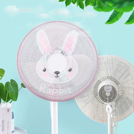 Grille de protection ronde pour ventilateur sur pied, lavable, en filet, motif panda, 45 cm / 17,7 pouces. Idéale pour l'été et les enfants. (1/5)