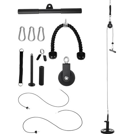 Système de poulie pour triceps, tirage LAT, biceps, épaules, dos et avant-bras - entraînement de musculation à domicile (1/5)