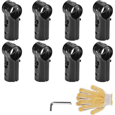 8 jeux de colliers de serrage en T pour tubes de 1 pouce (25 mm de diamètre extérieur), connecteurs en acier laminé à froid - JBMEDIA (1/4)
