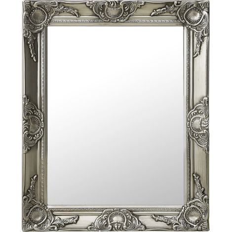 Miroir mural Luxueux, Miroir chambre, 50x60 cm Argenté OIB4962E (1/5)