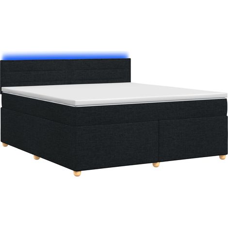 Maison Exclusive - Boxspringbett mit Matratze Schwarz 180 x 200 c (1/5)