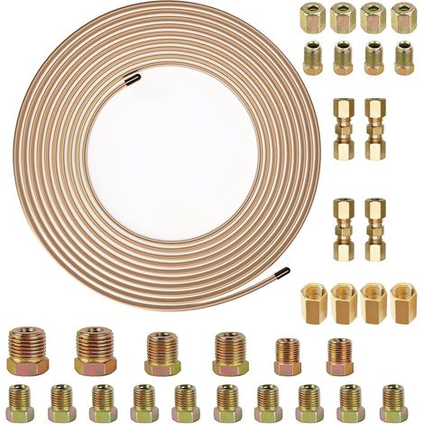 Kit de raccords de tuyau de frein de 10 m 3/16" pour ensemble de ligne de frein automobile (Kit 1) (1/5)
