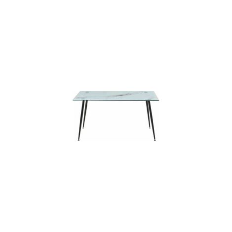 TAVOLO MIRROR 120X80X75 VETRO MARMO 290 LUCIDO- 1,0 pz