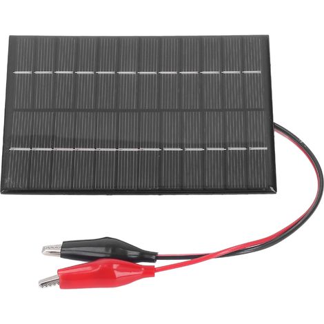 Panneau solaire 2W 12V à haut rendement de conversion, résistant au vent, en polysilicium, pour lampes et radios. (1/5)