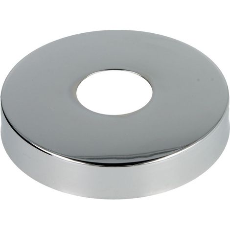 Rosace pour robinet – Laiton chromé – Diamètre extérieur 80 mm – Hauteur 15 mm – Design moderne sans filetage – Sotin