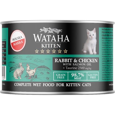 Wataha chasse chaton chat lapin poulet 200g