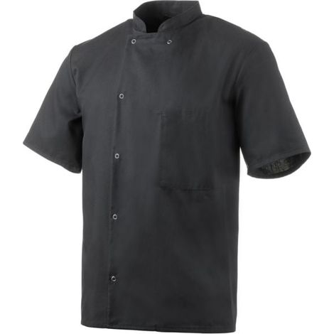 Giubbotto da cucina unisex a maniche corte Robur Inox Nero XS