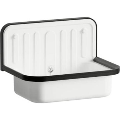 Lavabo de service suspendu - Longueur: 510 mm - Largeur: 330 mm - Hauteur: 365 mm - Blanc