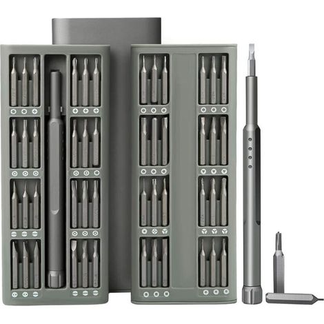 Tournevis de précision pour iPhone, kit de réparation de téléphones portables en acier miniature (48 pièces) compatible avec l'outil S2, les téléphones portables, les appareils photo et les ordinateur (1/5)