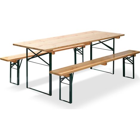 Ensemble de Brasserie Pliable avec Table et 2 Banc - Veba