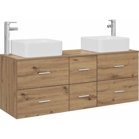 Bathroom Cabinet Set 3 pcs Artisan Oak 49.5 x 41 x 63 cm vidaXL (1/5)