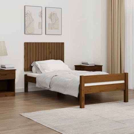 Wand-Kopfteil Honigbraun 95,5x3x60 cm Massivholz Kiefer
