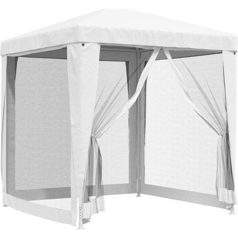 Carpa para celebraciones con 4 paredes de malla blanco 2x2 m vidaXL