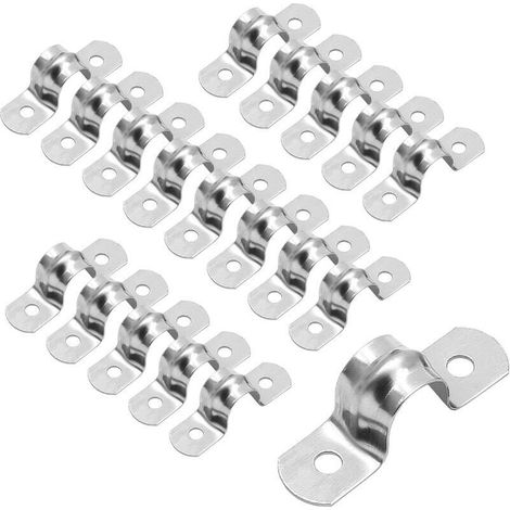 Fascetta stringitubo a U in acciaio inox, fascetta semicircolare per tubi aria/acqua, raccordi per tubi dell'acqua – 20 mm (1/4)