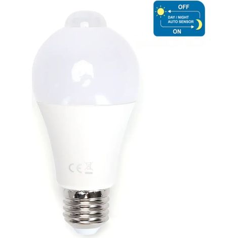 Lampadina Led E27 A60 a bulbo 12W Bianco freddo 6500K con sensore di movimento Aigostar (1/5)