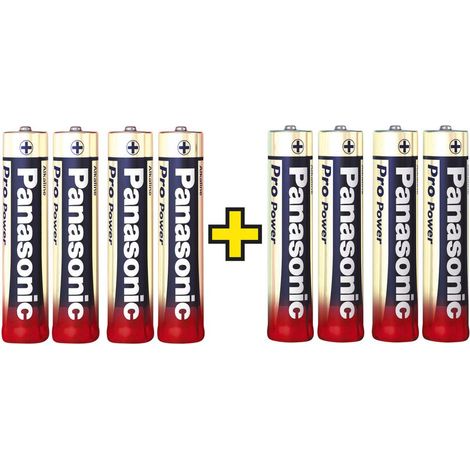 Panasonic Pro Power 4+4 gratis Batteria Ministilo (AAA) Alcalina/manganese 1.5 V 8 pz. (1/2)