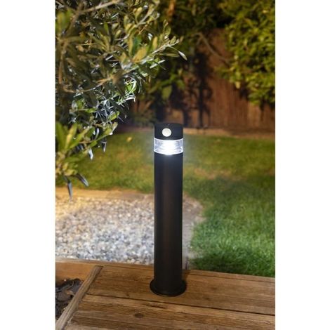 Borne solar - GALIX - G4585C - Fuerte claridad - Inox con detector - H50 cm - 150 Lúmenes