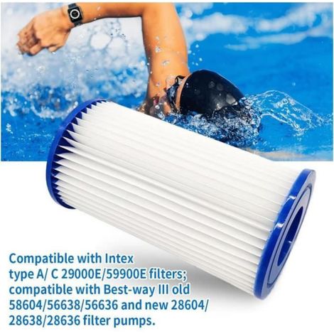Lot de 2 cartouches de filtration - Intex Type A-C - (1/4)