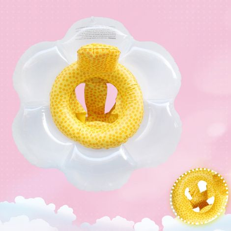 Bouée gonflable pour bébé avec motif tournesol, accessoire de piscine, bouée ronde gonflable, jouet pour bébés de 6 à 48 mois (1/5)