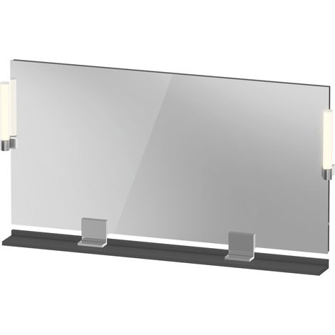 Duravit Sivida miroir, chrome, 1330x36x650mm, éclairage à poser,