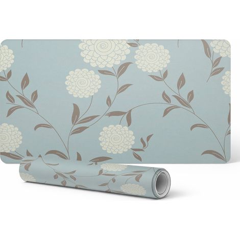 Protector de pantalla para port谩til de dise帽o, estampado floral retro, 120x60 cm