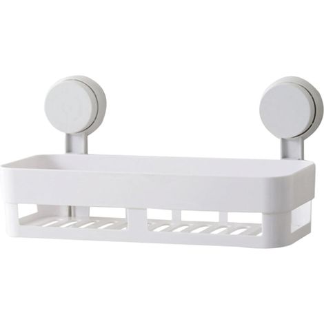 Organisateur de douche sans perçage, étagère murale suspendue, porte-accessoires salle bain carré, (1/5)