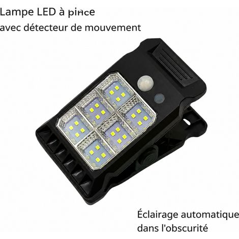 Lampe solaire LED à pince petit format 6 grilles A pour extérieur led réf 0179 500 g – Livraison gratuite