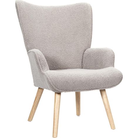 Fauteuil de salon en bouclette RHEA (1/5)