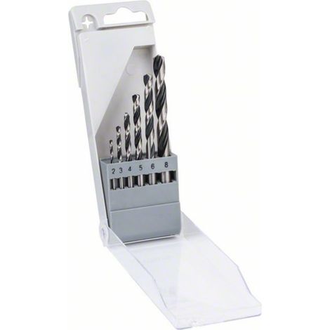 Bosch Accessories 2608577346 PointTeQ HSS Metall-Spiralbohrer-Set 6teilig 2 mm, 3 mm, 4 mm, 5 mm, 6