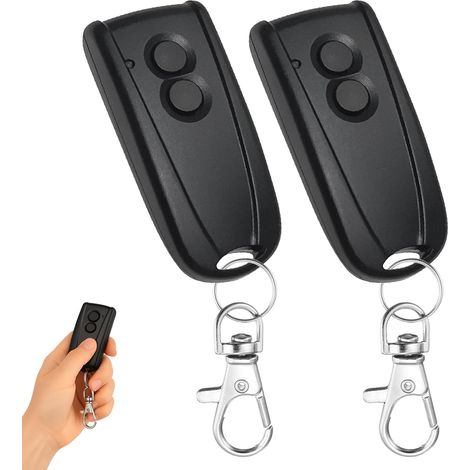 2 Pcs Telecommande Universelle Porte Garage 433Mhz,Telecommande Porte de Garage pour 500 700 800 D5000 D2500 S4000 433,92 MHz Code tournant-Black (1/5)