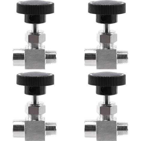 Vanne à pointeau 4X réglable, filetage mâle/femelle 1/4 pouce, acier inoxydable 304, contrôle de débit, vanne d'arrêt Crane (1/5)