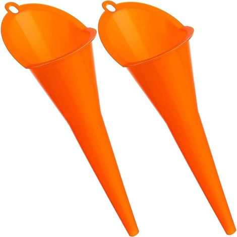 Lot de 2 entonnoirs polyvalents en plastique à long goulot pour huiles et liquides automobiles (1/5)