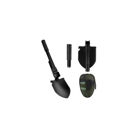 Pelle Pliante Mini Pelle Pliante Pelle Jardinage Multifonctionnel Pelle de Survie en Acier au Carbone avec Sac de Transport pour Camping, Randonnée, Activités de Plein Air (1/5)