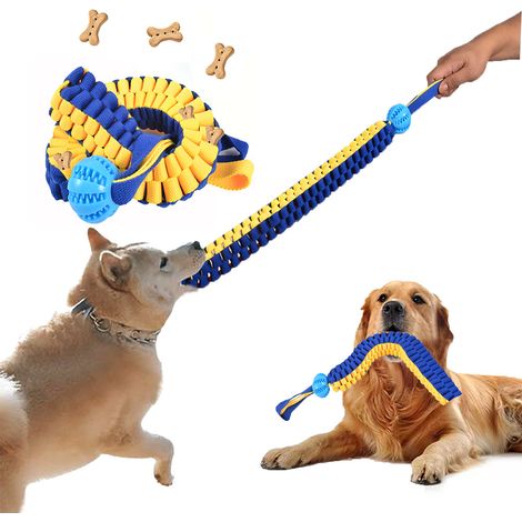 Giocattoli per animali domestici, giocattoli da masticare per cani, giocattoli da masticare resistenti, giocattoli per animali domestici che ritardano l'ingestione di cibo, giochi di tiro alla fune, g (1/2)