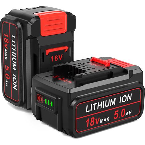 2X 18V 5,0Ah Ersatzakku für Einhell Akku 18V, 5000mA mit LED-Anzeige Kompatibel mit Allen 18V X-Change Family Werkzeugakkus Geräte (1/5)