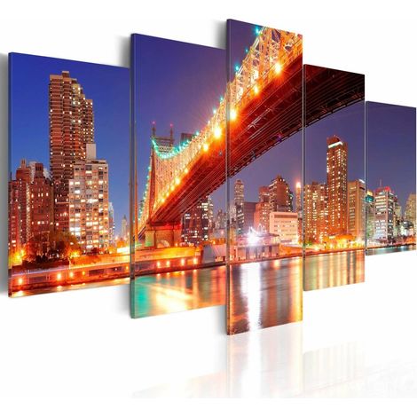 Tableau new york aux reflets - 200 x 100 cm