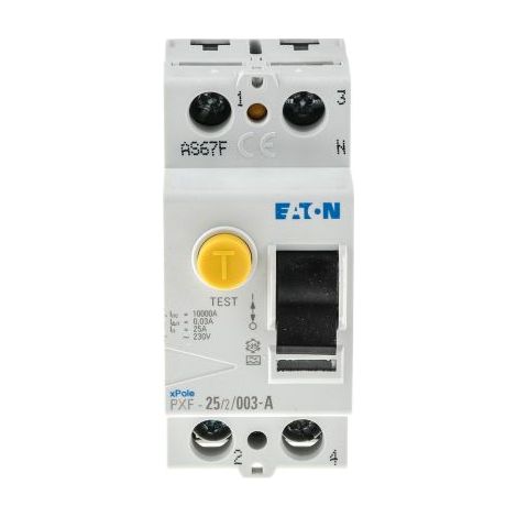 Interrupteur différentiel Eaton PXF-A, 1P+N Pôles, 25A, 30mA, Type A ( Prix pour 1 ) (1/4)
