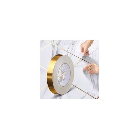 (2cm50m),or)Ruban décoratif autocollant pour sols, murs, plafonds, portes et fenêtres, ruban étanche pour la décoration intérieure.