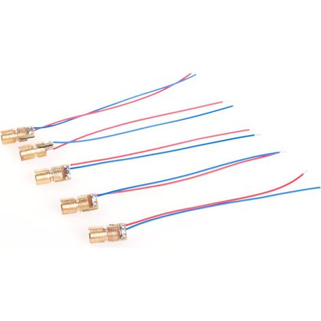 Lot de 5 mini modules de diode laser 650 nm 5 mW 5 V pour prototypage (1/3)