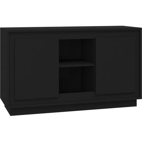 Credenza buffet cassettiera mobile contenitore organizer cucina soggiorno soggiorno 102 x 35 x 60 cm derivati del legno nero 020035818