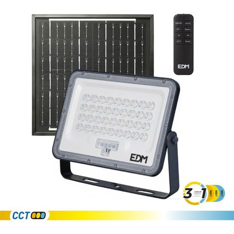 Foco proyector led solar 3cct 50 w 800 lm