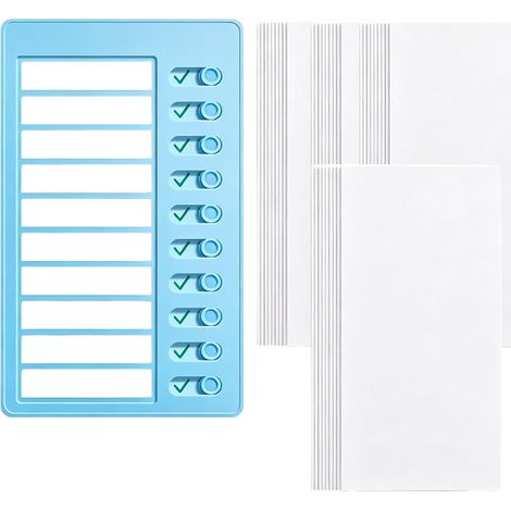 Tableau mémo en plastique, bloc-notes pour usage quotidien, avec feuilles blanches pour les tâches (1/2)