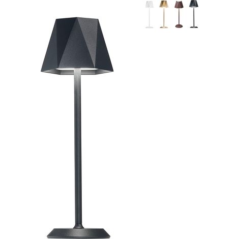 LAMPADA DA TAVOLO A LED RICARICABILE NERA KATY FABAS (1/5)