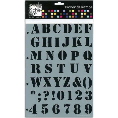 Pochoir alphabet Plastique Transparent 21 x 30 x 0,1 cm (1/3)