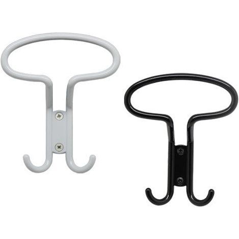2 -seerer schwarzer oder schwarz lackierter Metalldrahthalter - White