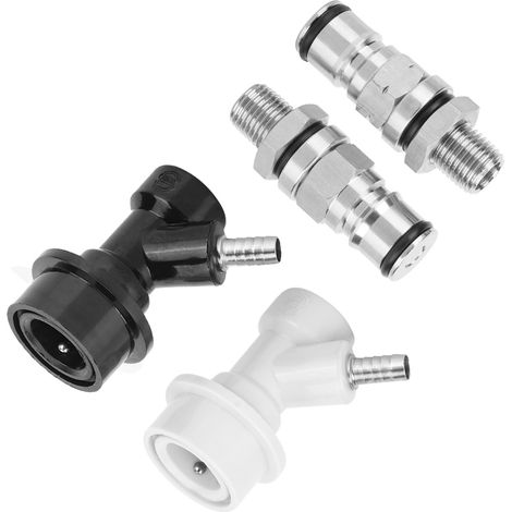 2 connecteurs en acier inoxydable de 6,35 mm (1/4 pouce) pour seaux Pepsi + 2 connecteurs pour seaux Pepsi (jeu de 2). (1/4)