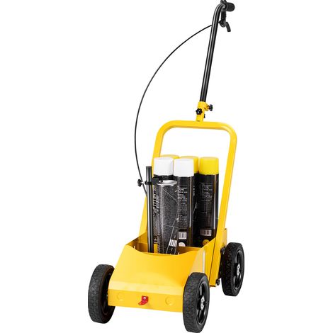 Mophorn Traceuse de Lignes 61 x 33 x 90 cm, Machine de Marquage Routier à 4 Roues, Largeur Ajustable 5,6-10,2 cm, Idéale pour Tracer des Lignes Précises sur Routes, Parkings, Couleur Jaune