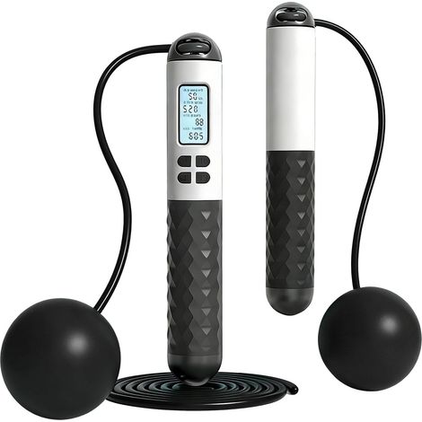 Skipping Rope, Smart Sport Skipping Rope with Counter, Adjustable Wireless Jump Rope with Large Weighted Balls for Men Women Fitness Crossfit and Fat Burning (1/5)