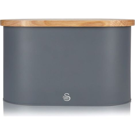 Swan Nordic Bread Bin with Wooden Lid (1/5)
